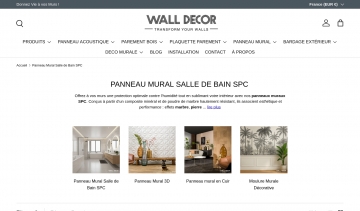 Wall Decor, vente de panneaux muraux pour salle de bain