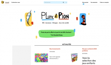 Plume et Pion : librairie geek en ligne