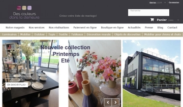 Boutique en ligne de décoration d'intérieur et présentation de l'entreprise