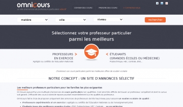 Le soutien scolaire avec omnicours.fr