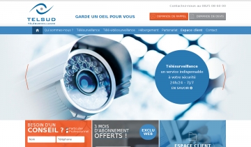 site internet de TelSud, société de télésurveillance