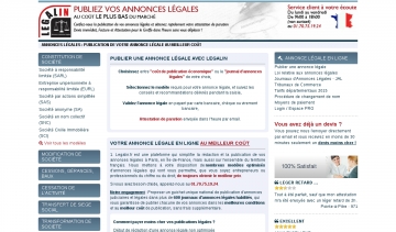 Annonce légale Legalin