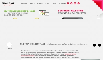 Page d'accueil du site de Shakebiz, l'agence digitale spécialisée mobile