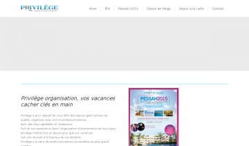 Site Privilege-organisation.com, club de vacances cacher