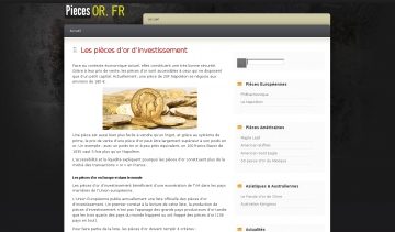 Les pièces d'or d'investissement
