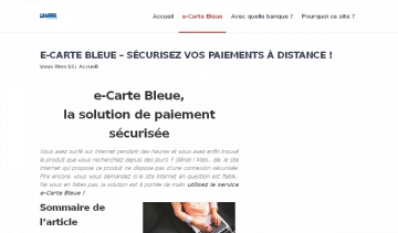 e-Carte Bleue : le portail d'information