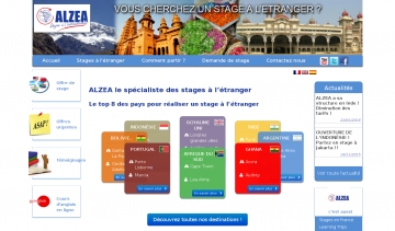 Site d'Alzea, offre de stage à l'étranger