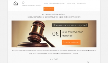 Site web de l'assurance PJ-Bailleur