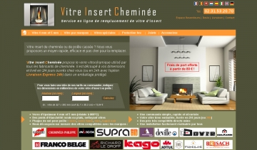 vitre insert cheminee