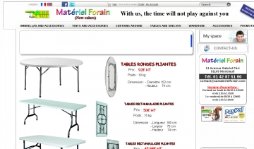 Vente de matériel forain