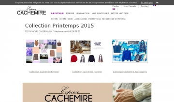 vente sur internet de pulls en cachemire