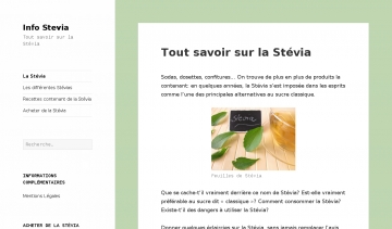 info stévia