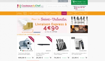 Vente de couteaux de cuisine sur internet