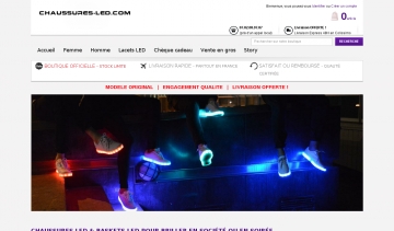 Magasin en ligne de chaussures LED pas cher.