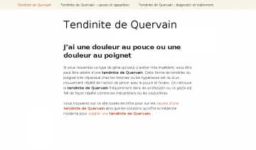 Le site des douleurs aux poignets et de la tendinite de Quervain