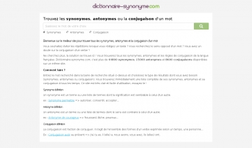 dictionnaire de synonyme en ligne