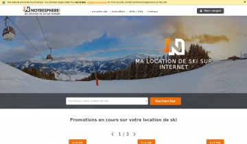notresphere site de location de ski en ligne