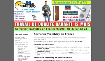 Serrurier Tremblay-en-France, entreprise de serrurerie qualifiée