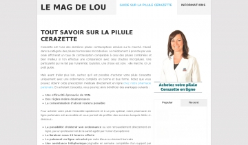 Loumag, guide d’informations sur la pilule Cerazette 