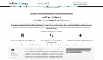 Rachat de crédit Aufilducredit.com