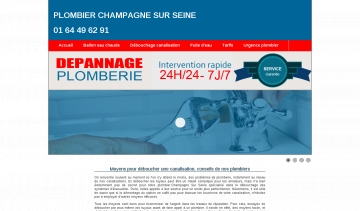 Plombier Champagne sur Seine, entreprise de plomberie