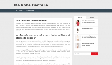 Ma robe dentelle, blog d'information sur la mode