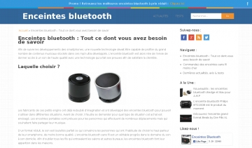 Enceintes Bluetooth, guide d'achat des enceintes Bluetooth