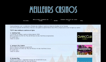 Casinos en ligne du Canada