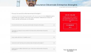 Assurance décennale entreprise étrangère, devis en ligne