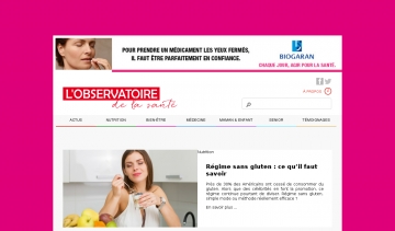 Observatoire de la santé: site d'actualité sur la santé et le bien-être