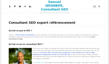 Samuel Hounkpe, consultant SEO et expert en référencement