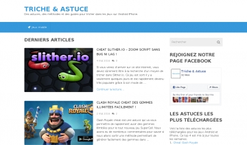 Triche Astuce, guides pour tricher dans les jeux mobiles