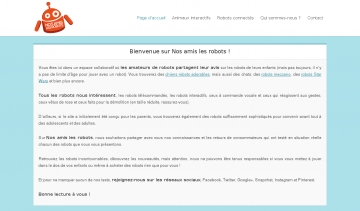 Nos Amis les Robots, site réservé aux avis sur les robots
