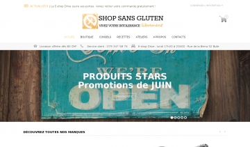 E-shop Sans Gluten, vente en ligne de produits sans gluten