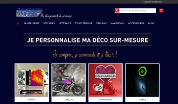 L'Atelier Décoratif, personnalisation en ligne de stickers