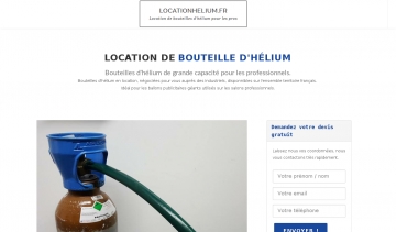 Location Hélium, service pour les professionnels
