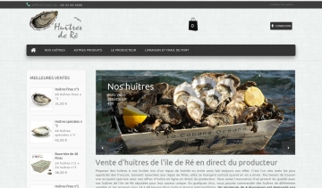 Huîtres d'île de Ré, boutique en ligne de vente d'huîtres 