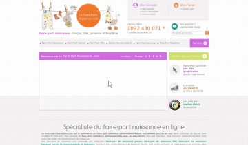 Le Faire-part Naissance, personnalisation en ligne de faire-part