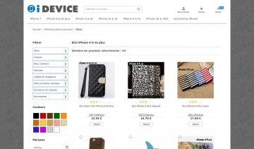 Idevice, vente d'accessoires et d'étuis pour les iPhone 6