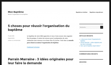 Mon Baptême, réussir l'organisation du baptême de son enfant