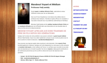 Professeur Hadj Sandaly, voyant marabout et médium africain à Paris 