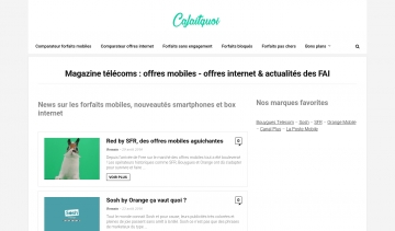 Cafaitquoi.fr, la belle actualité des nouveautés pour les forfaits mobiles