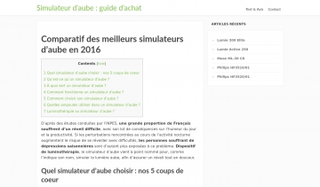 Comparatif simulateur d'aube, guide d'achat, avis et tests