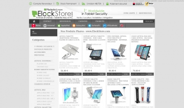 Elockstore.com, le spécialiste des supports pour tablette servant d’antivol