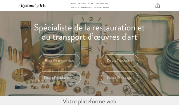 Plateforme de restauration et de transport d'objet d'art