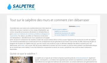 un site sur le salpêtre