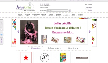 Mégacréa, boutique en ligne d'articles de loisirs créatifs 