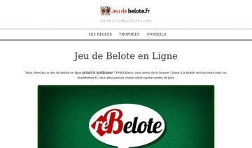 Jeudebelote.fr: plateforme de jeu de belote en ligne