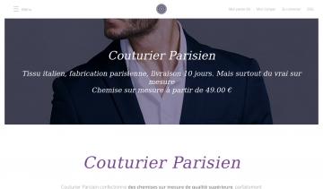 Couturier Parisien, votre chemise personnalisée en ligne.