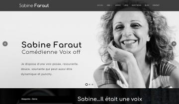 Sabine Faraut, comédienne professionnelle ayant une voix off